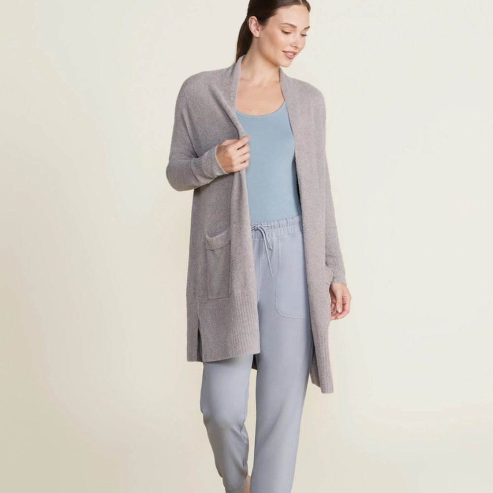 Barefoot Dreams CozyChic Lite Cardigan in Gray size large